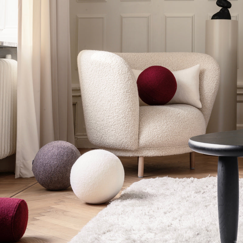 Gotain sculptural sphere cushion - Mink