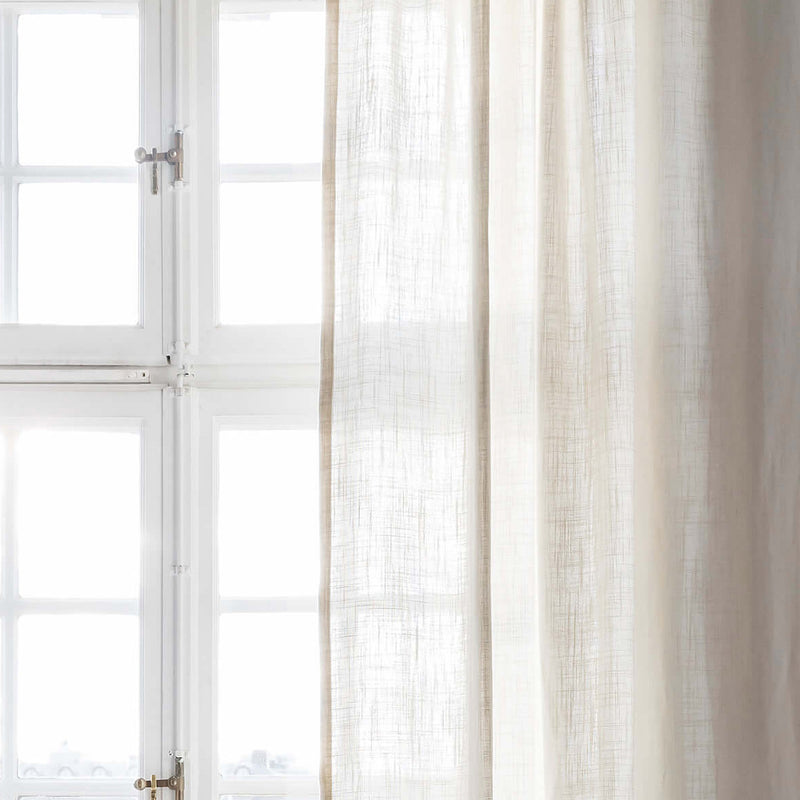 Linen curtain fabric sample – Off-white