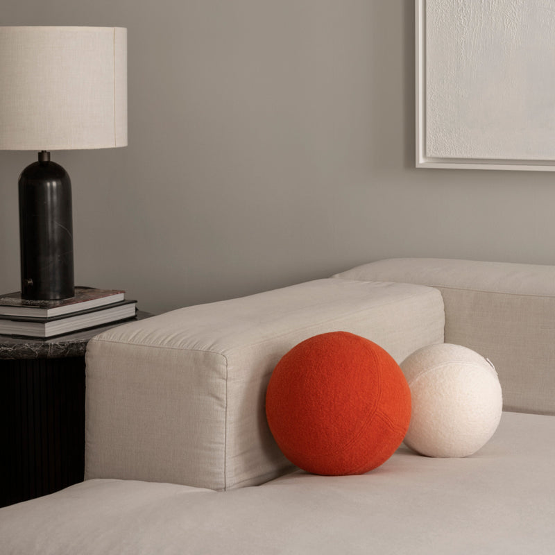 Gotain sculptural sphere cushion - Burnt orange