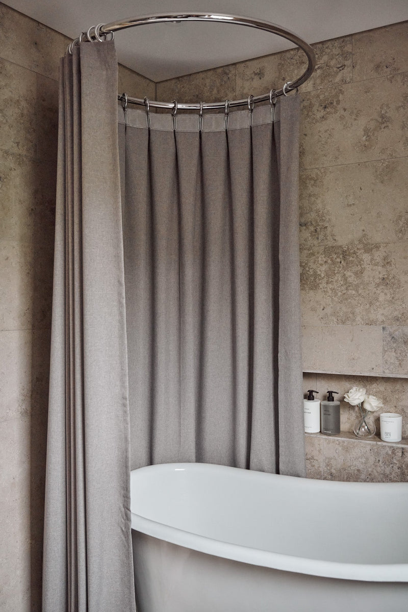 Shower curtain fabric sample - Grey