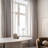 Sheer linen curtain - grey