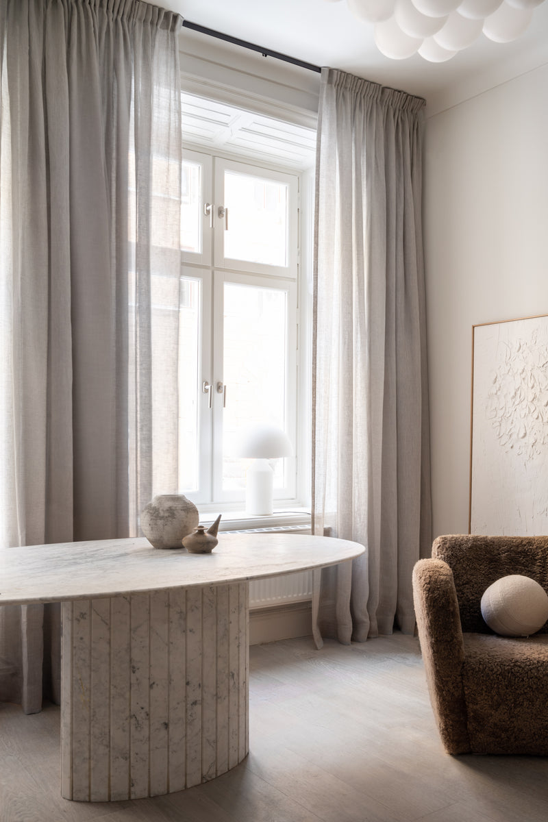 Sheer discount linen curtains