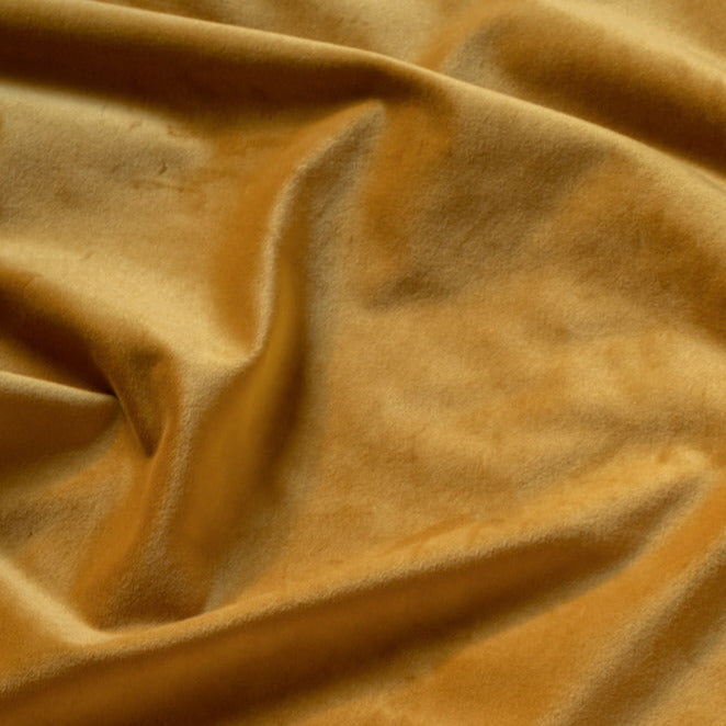 Velvet curtain fabric sample – Mustard