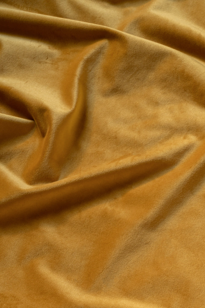 Velvet curtain - mustard