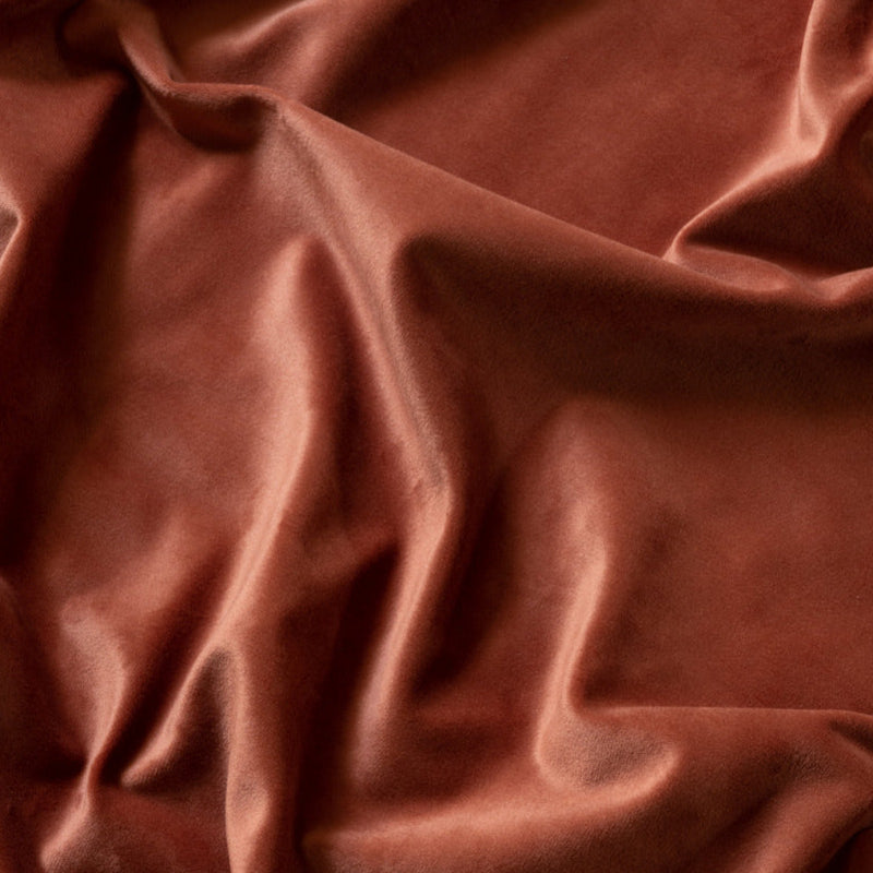 Velvet curtain fabric sample – Terracotta