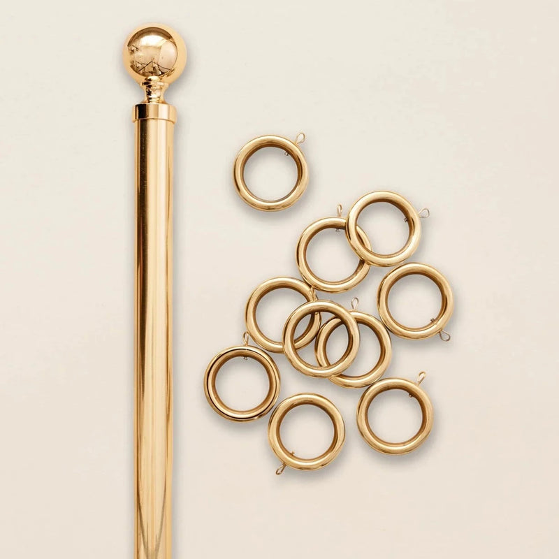 Curtain rings in bronze - Pack of 10