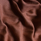 Linen curtain fabric sample – Terracotta