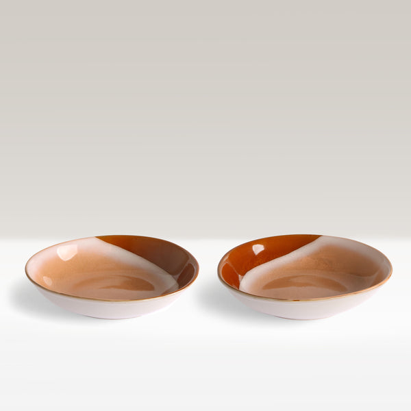 HKLiving 70s ceramics curry bowls, hills, set of 2