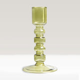 HKLiving emerald glass candle holder, olive green