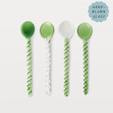 HKLiving emerald twisted glass spoons, set of 4