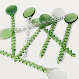 HKLiving emerald twisted glass spoons, set of 4