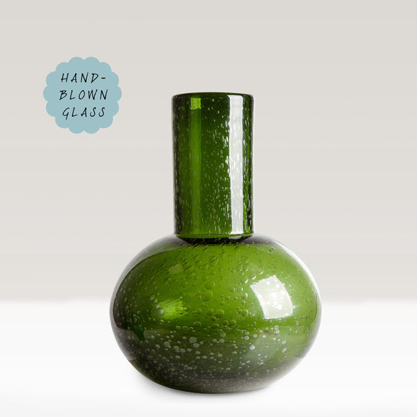 HKLiving emerald blown glass vase