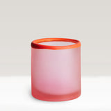 HKLiving glass tea light holder - cherry