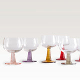 HKLiving swirl wine glass, nude