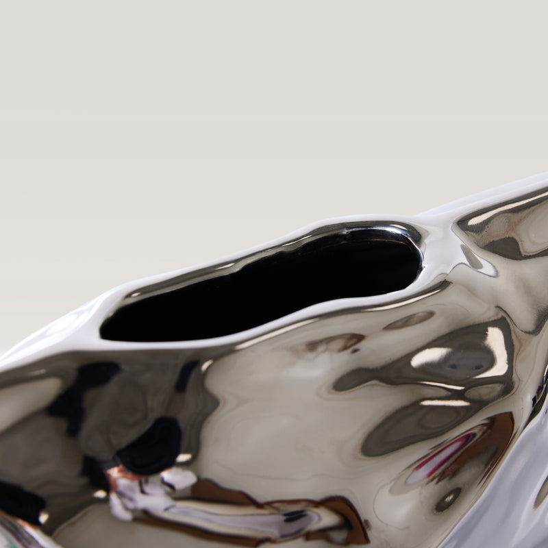 HKLiving chrome bag of crisps vase