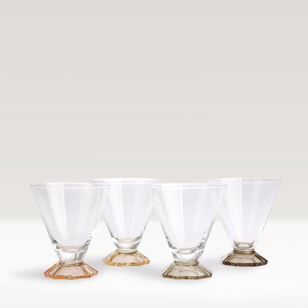 HKLiving Coloured cocktail glass, set of 4