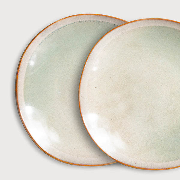HKLiving 70s ceramics side plates, mist, set of 2