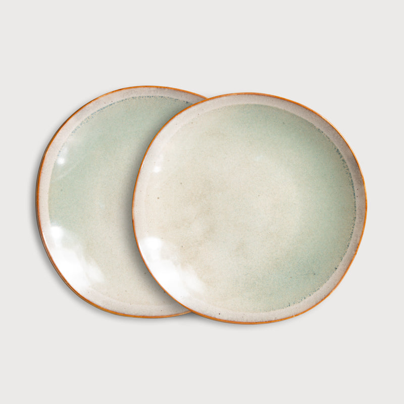 HKLiving 70s ceramics side plates, mist, set of 2