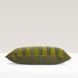 HKLiving striped velvet green cushion