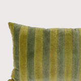HKLiving striped velvet green cushion