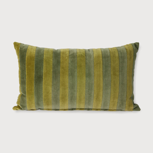HKLiving striped velvet green cushion