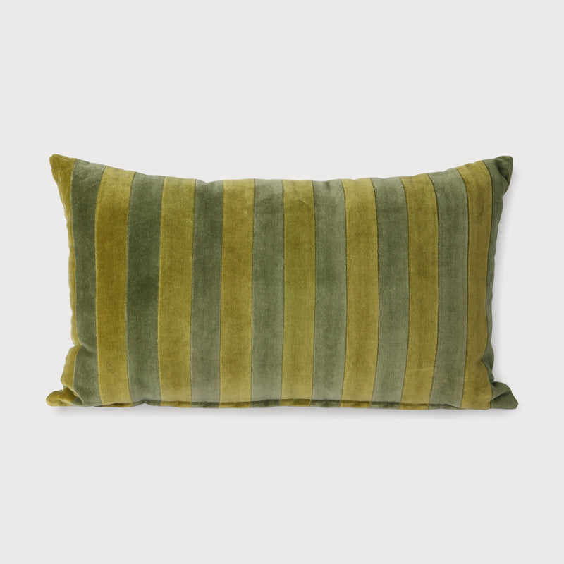 HKLiving striped velvet green cushion