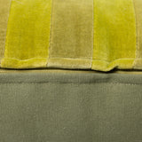 HKLiving striped velvet green cushion
