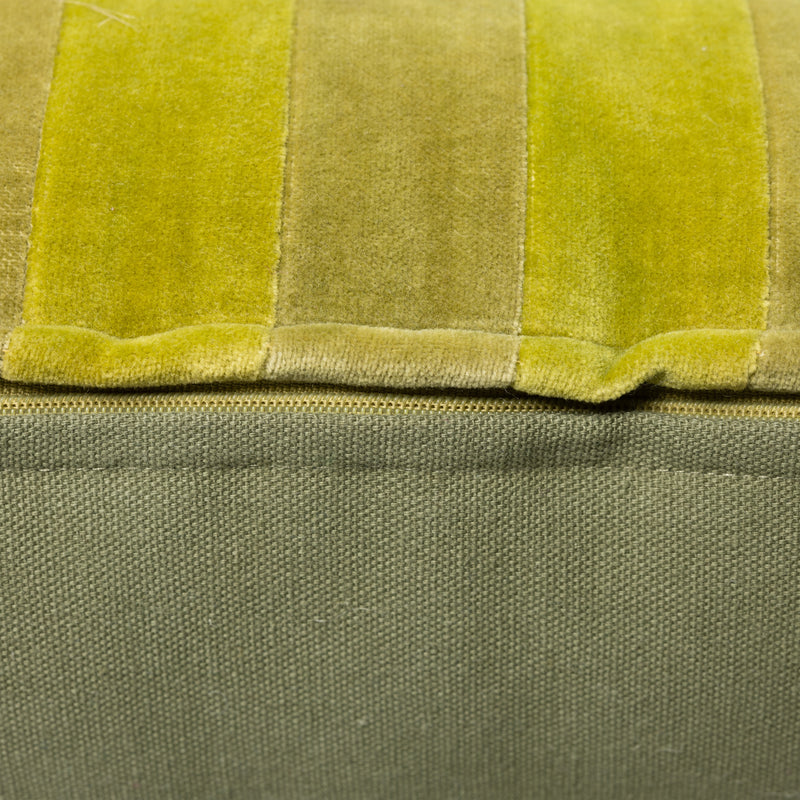 HKLiving striped velvet green cushion