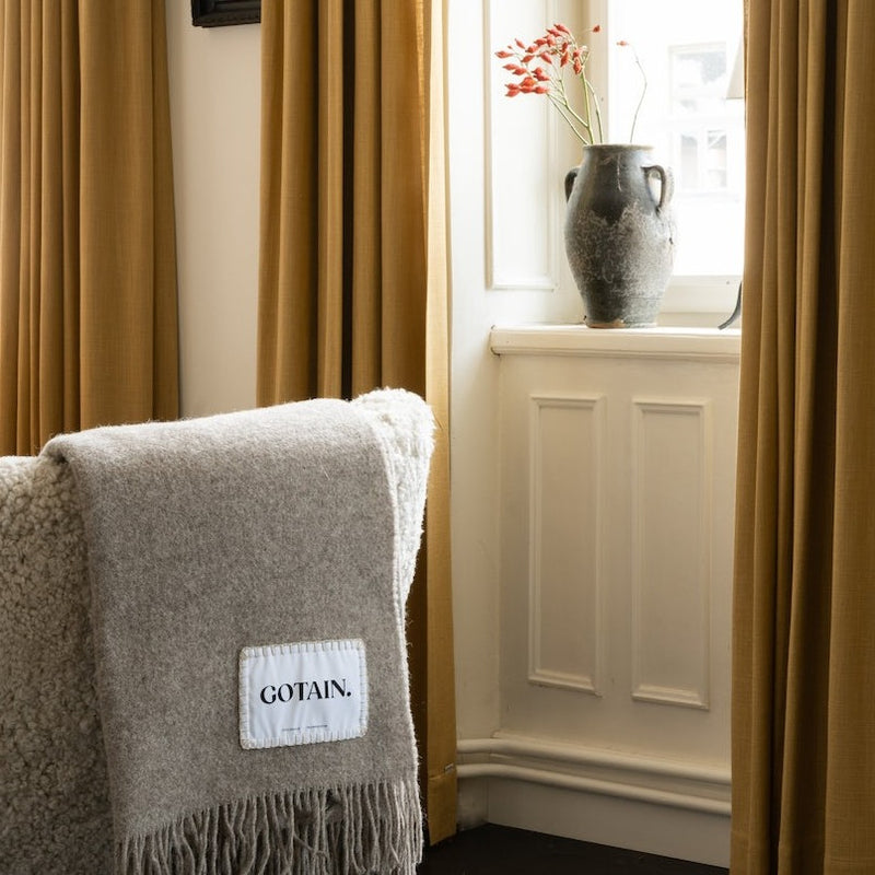 Merino wool throw