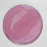 Exclusive handmade dusky pink plate with 24 carat gold
