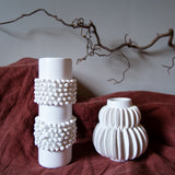 Barrit Handcrafted white glazed stoneware vase
