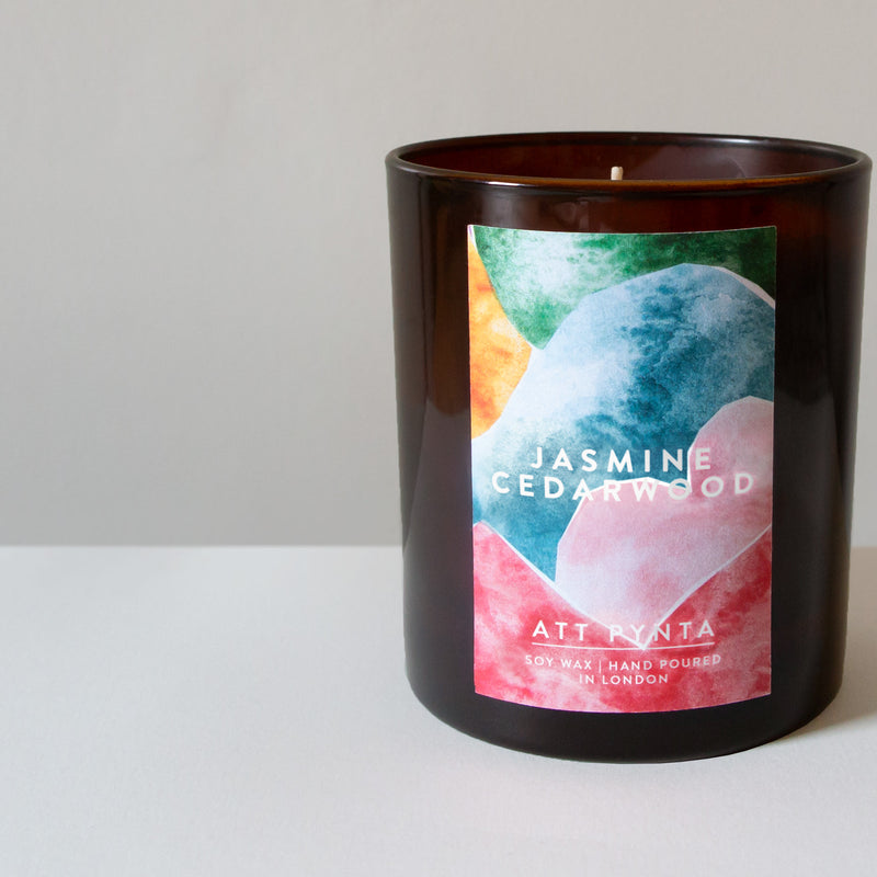 Jasmine & Cedarwood scented candle