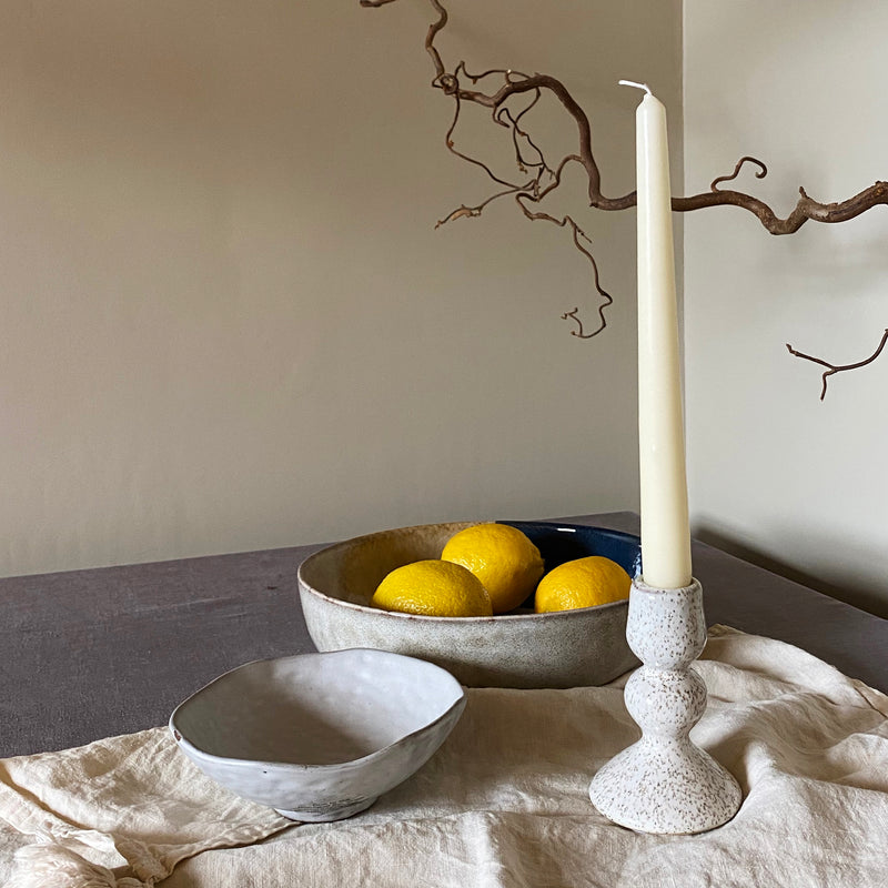 Jules handcrafted natural glazed serving bowl