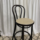 Ton barstool 18 brown with cane seat (1 in stock)