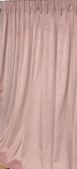 Ready-made dusty pink velvet curtain,  200cm length x 140cm wide (1 panel)