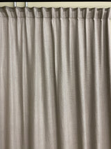 Ready made grey linen curtain, 225cm length / 280cm wide (1 panel)