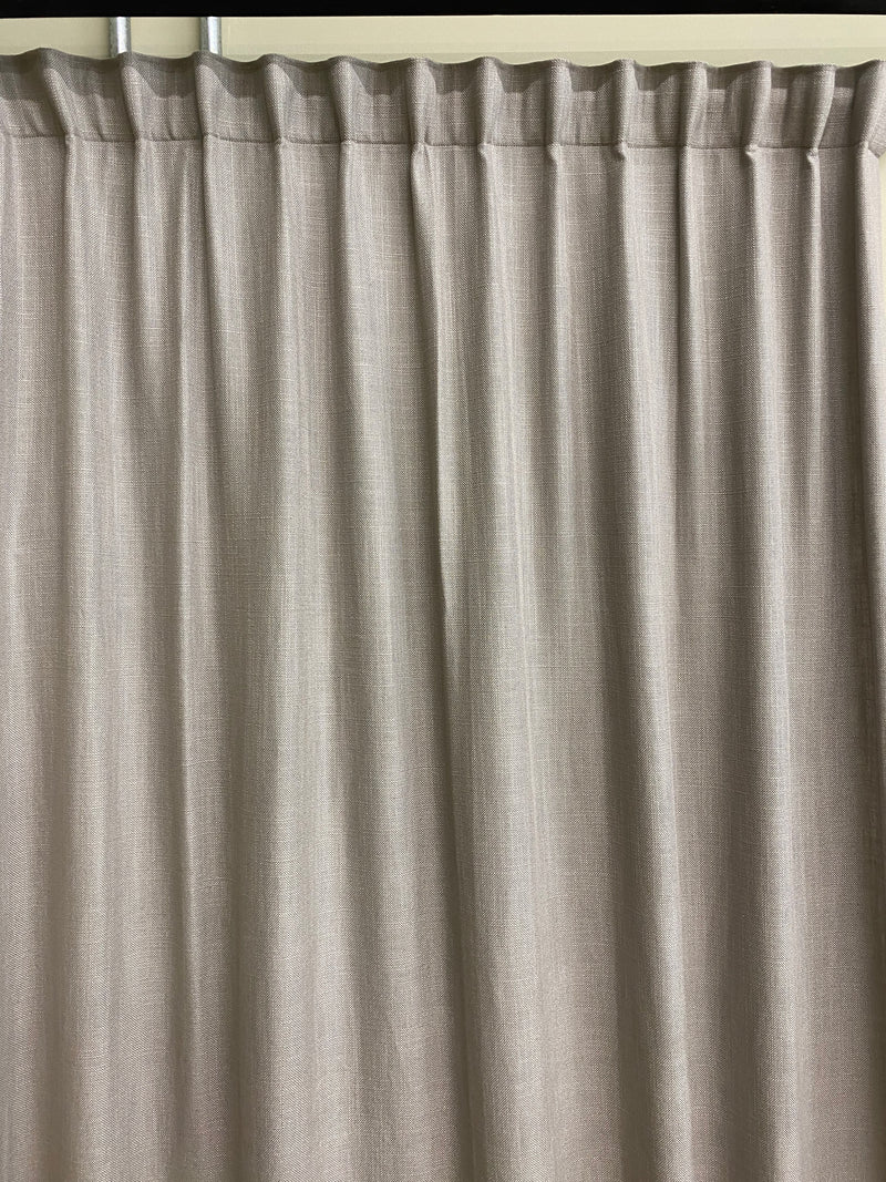 Ready made grey linen curtain, 225cm length / 280cm wide (1 panel)