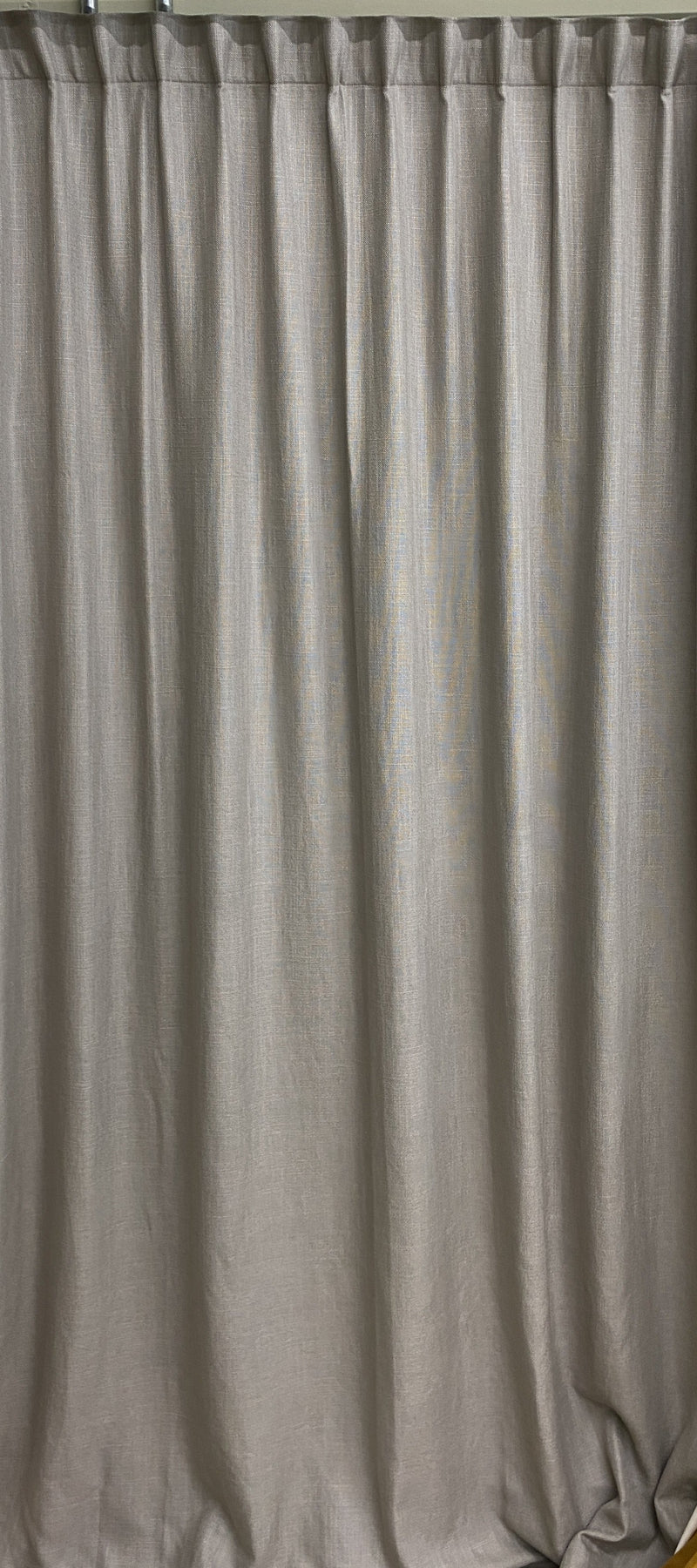 Ready made grey linen curtain, 225cm length / 280cm wide (1 panel)