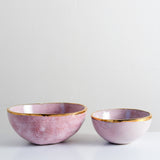 Handmade ceramic bowl with gold