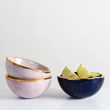 Handmade ceramic bowl with gold