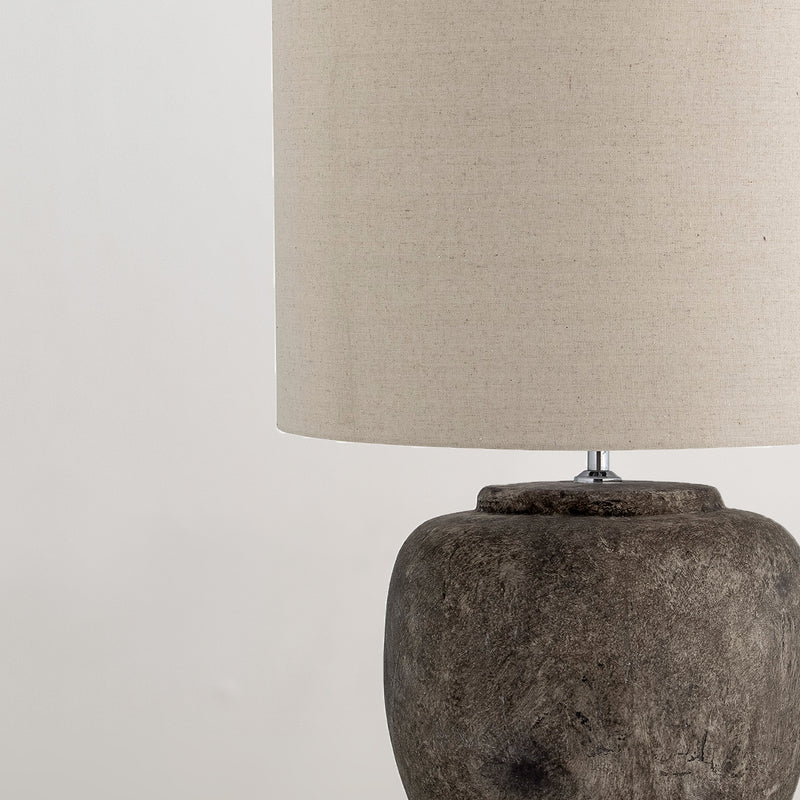 Isabelle stoneware table lamp with linen lampshade (last 1)