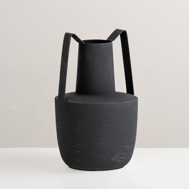 Itamar Black metal vase