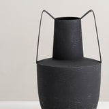 Itamar black metal vase