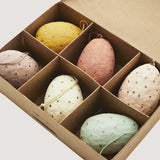 Karolina hand-painted decorative paper eggs - set of 6