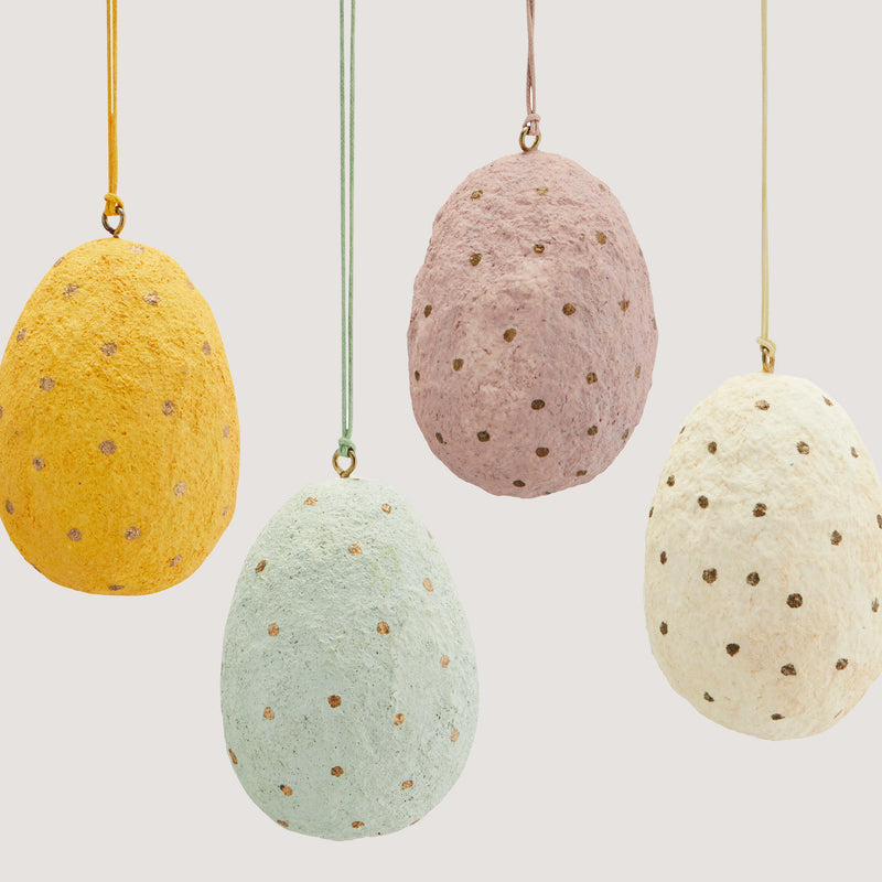 Karolina hand-painted decorative paper eggs - set of 6