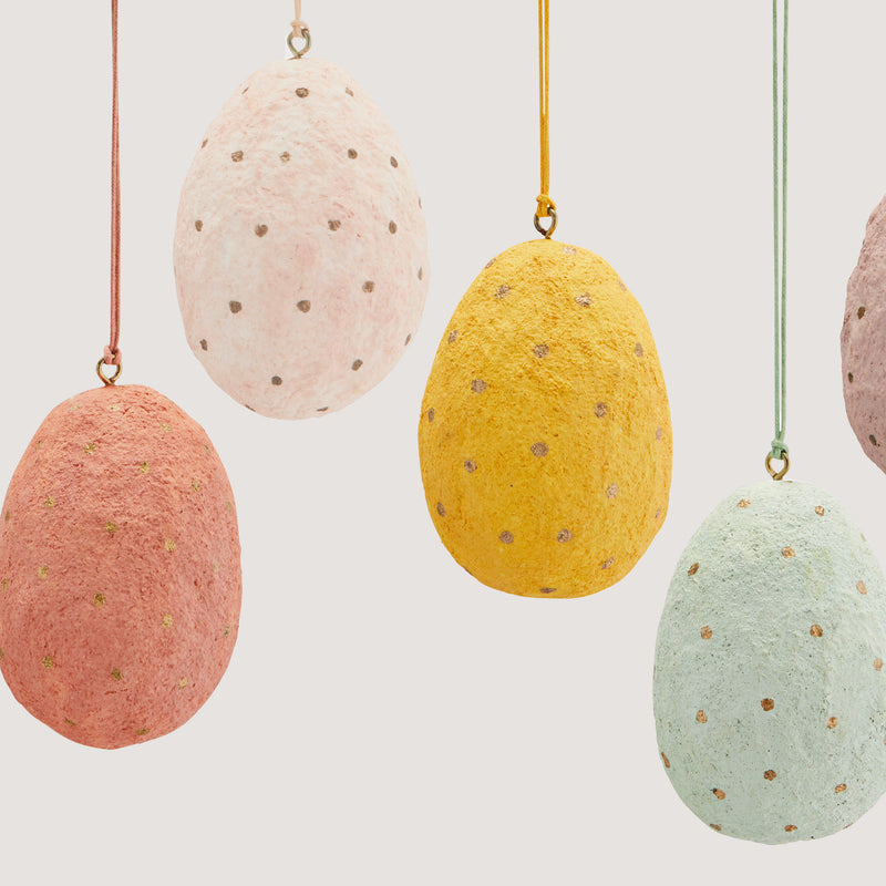 Karolina hand-painted decorative paper eggs - set of 6