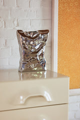 HKLiving chrome bag of crisps vase