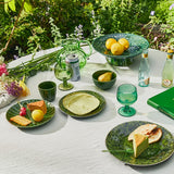 HKLiving emerald ceramics side plates, set of 2