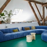 HKLiving striped velvet green cushion