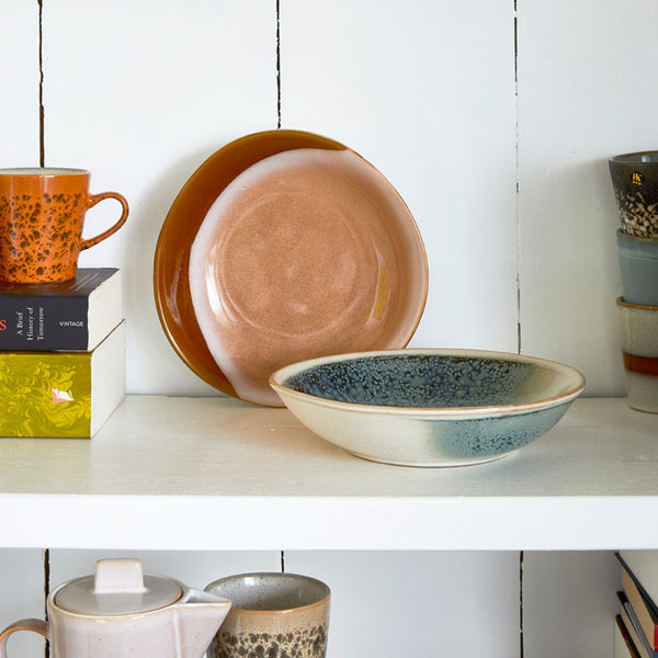 HKLiving 70s ceramics curry bowls, mist, set of 2